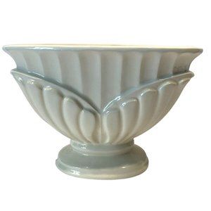 Vintage Haeger Oval Footed Planter 709-36 Cream Glossy Vase 1997